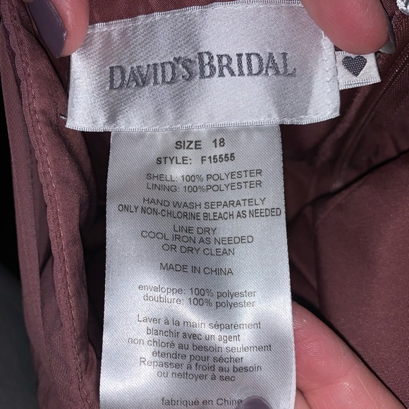 David’s Bridal F15555 Strapless Dress “Rosewood” - Picture 4 of 4